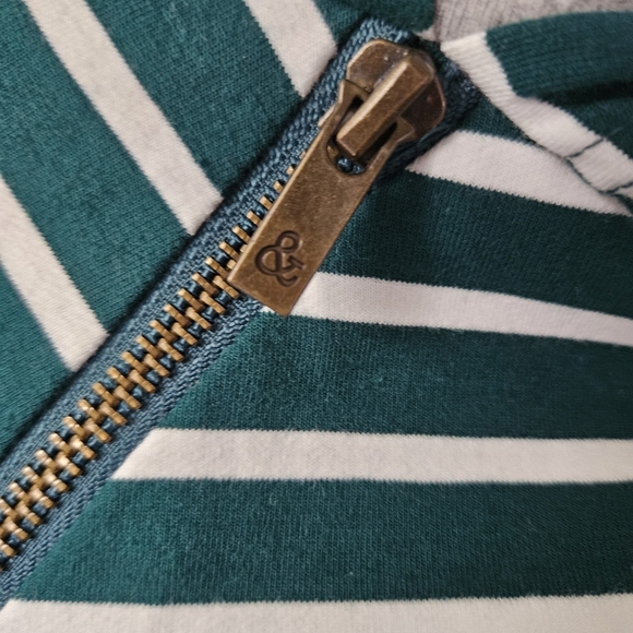 Ampersand Ave Double-Hooded Line It Up Spruce & Grey Sweater Size L - Picture 5 of 11